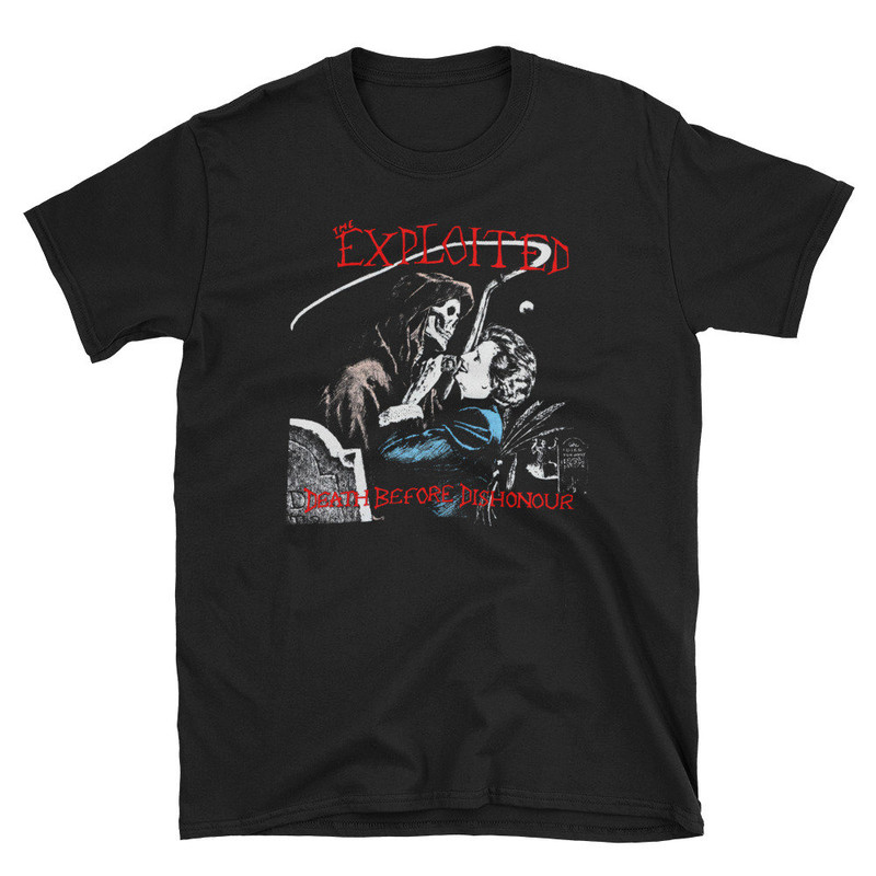 The Exploited Death Before Dishonour Shirt, Discharge, GBH, UK Subs, Crass, Chaos UK, The Damned, The Adicts.jpg