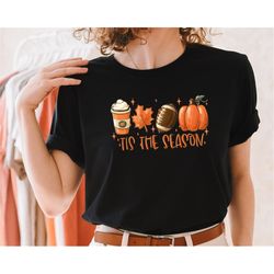 tis the season fall coffee shirt gift for fall pumpkin spice coffee tee gift for coffee lovers fall tshirt pumpkin latte