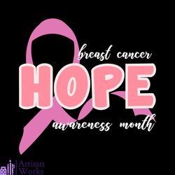 hope breast cancer awareness ribbon svg, breast cancer svg
