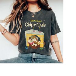 vintage chip n dale comfort colors shirt, sweatshirt, disney family shirts, disney character shirt, chip n dale snacks s