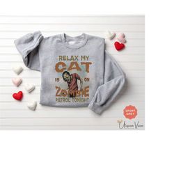 cat mama sweatshirt, zombie cat, witch cat shirt, black cat tee, spooky cat shirt, halloween cat sweatshirt, cat lover s