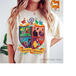 sleeping beauty comfort colors shirt, disney family matching shirt, retro disney sleeping beauty aurora maleficent, prin