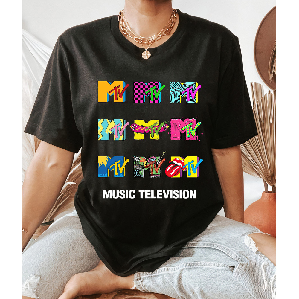 MTV 9 Stacked Logos Collection Music Vintage Logo Shirt, Music Television Retro Logo Shirt, 80's & 90's Shirt, MTV Logo Music Videos Tee-4.jpg