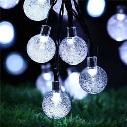 solar string lights outdoor garden path