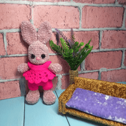 Hare crochet handmade rabbit toy