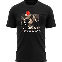 halloween friends t-shirt for men, women & kids 100 cotton black shirt, horror movie t-shirts