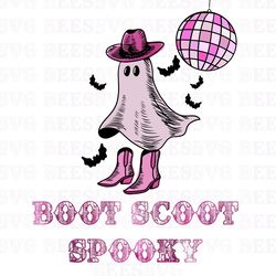 boot scoot spooky country cowboy cowgirl western ghost funny halloween digital sublimation design pn