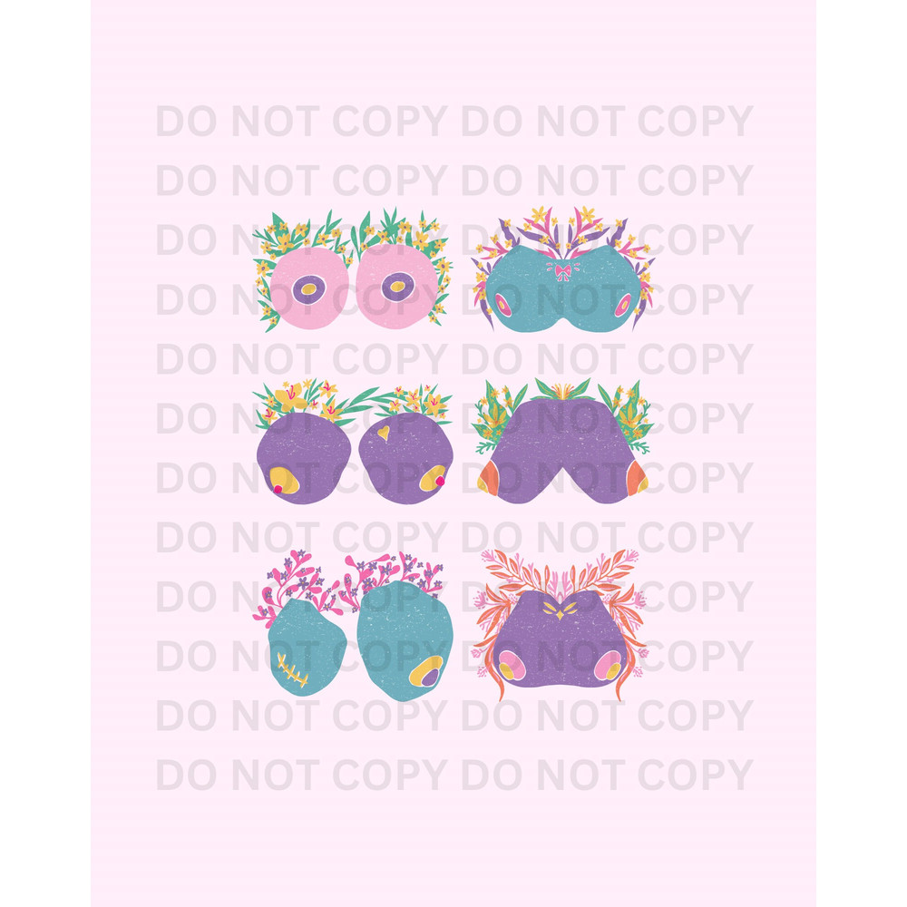 Floral Boobs Art Feminist Body Positivity Aesthetic Wall Decor Printable Art DIGITAL PRINT - 2.jpg