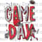 Game Day Football Red and Grey School Spirit Doodle Digital Design Sublimation Download PNG for T-shirt - 1.jpg