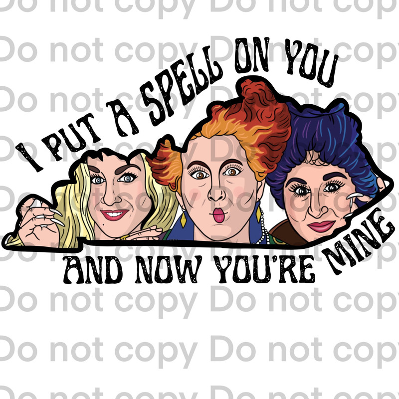 Kentucky State Hocus Pocus Sanderson Sisters I Put a Spell on You Halloween Sublimation Shirt Digital Download PNG - 1.jpg