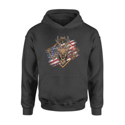 deer bow hunting us flag hoodie &8211 gift for deer hunter &8211 fsd870