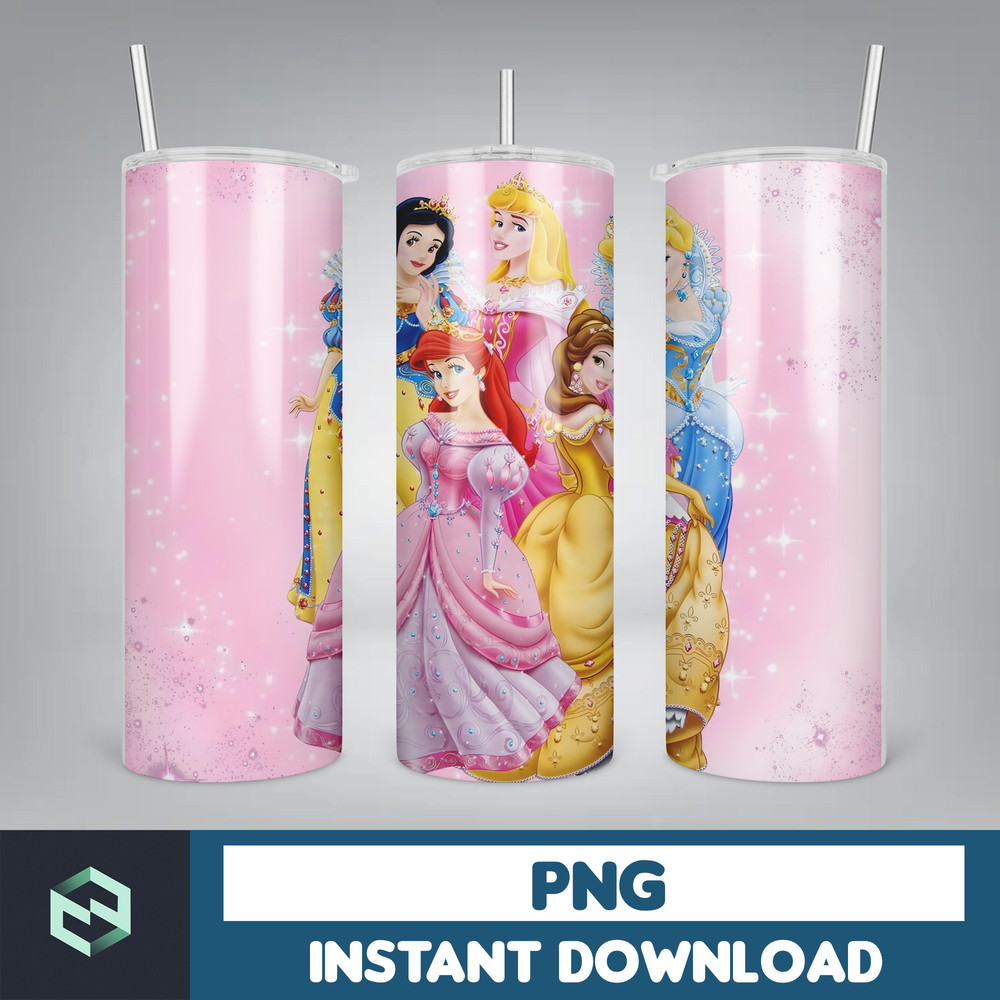 Princess Tumbler Wrap, Princess Sublimation Designs, 20 oz Princess Tumbler Designs, Cartoon Tumbler Wrap PNG (1).jpg
