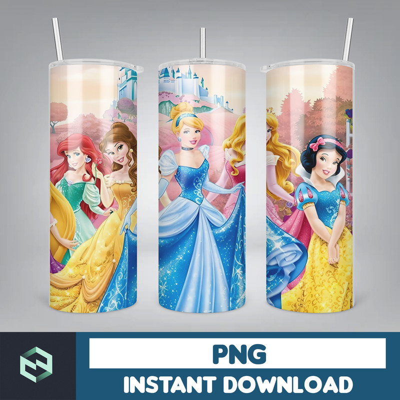 Princess Tumbler Wrap, Princess Sublimation Designs, 20 oz Princess Tumbler Designs, Cartoon Tumbler Wrap PNG (13).jpg