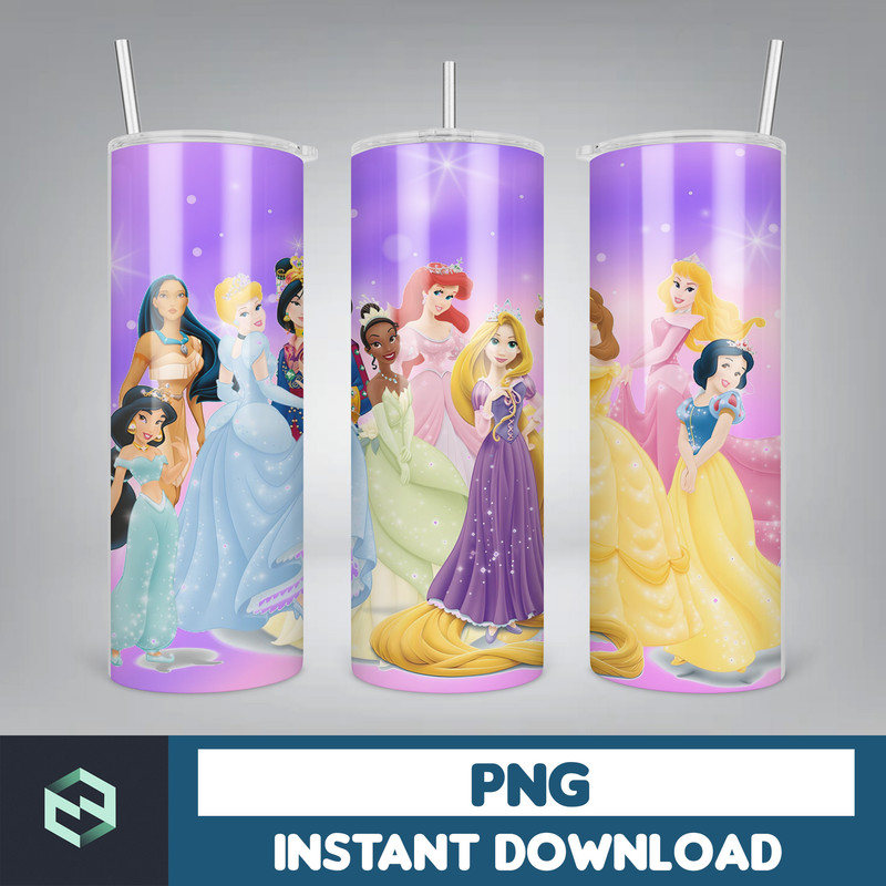 Princess Tumbler Wrap, Princess Sublimation Designs, 20 oz Princess Tumbler Designs, Cartoon Tumbler Wrap PNG (33).jpg