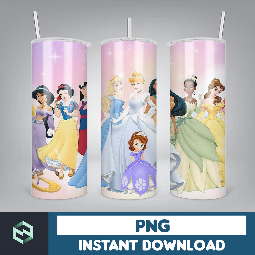 Princess Tumbler Wrap, Princess Sublimation Designs, 20 oz Princess Tumbler Designs, Cartoon Tumbler Wrap PNG (37).jpg