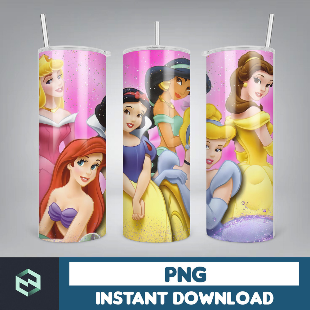 Princess Tumbler Wrap, Princess Sublimation Designs, 20 oz Princess Tumbler Designs, Cartoon Tumbler Wrap PNG (67).jpg