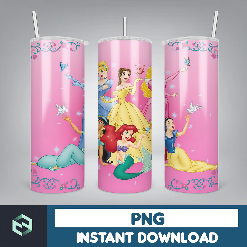 Princess Tumbler Wrap, Princess Sublimation Designs, 20 oz Princess Tumbler Designs, Cartoon Tumbler Wrap PNG (73).jpg