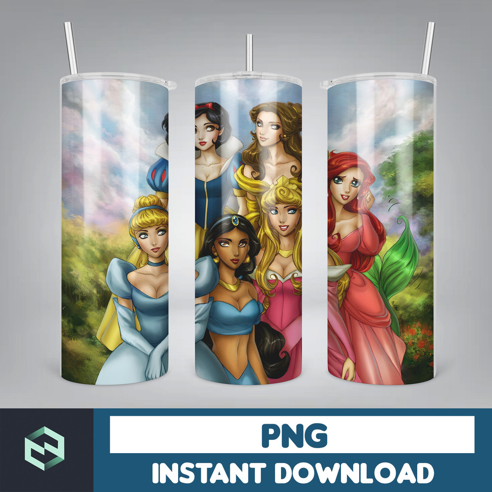 Princess Tumbler Wrap, Princess Sublimation Designs, 20 oz Princess Tumbler Designs, Cartoon Tumbler Wrap PNG (81).jpg