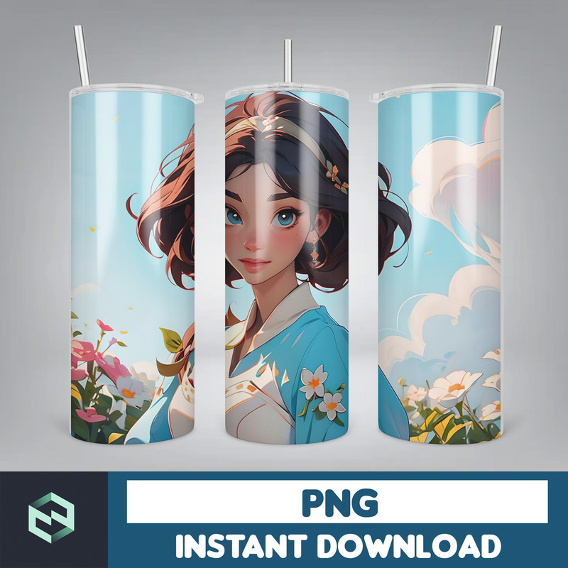 Princess Tumbler Wrap, Princess Sublimation Designs, 20 oz Princess Tumbler Designs, Cartoon Tumbler Wrap PNG (87).jpg