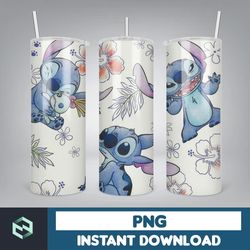 stitch tumbler wrap, stitch tumbler wrap for 20 oz skinny tumbler png sublimation design, stitch sublimation designs (4