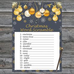 Christmas party games,Christmas Word Scramble Game Printable,Golden christmas toys Christmas Trivia Game Cards