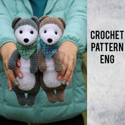 Cute ferrets crochet pattern Eng PDF