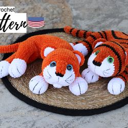 Crochet pattern tiger plush amigurumi Eng PDF