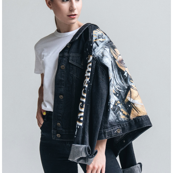 custom jean jacket, hand painted, women clothing, girl art, wearable art1.jpg