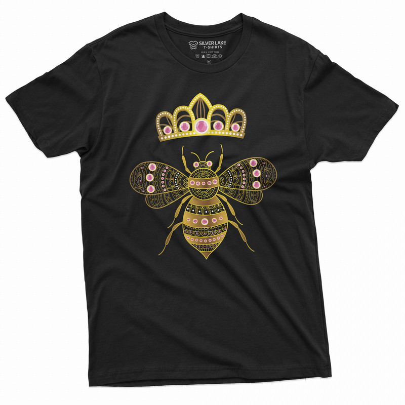 Queen Bee T-shirt Honey B Tee Shirt Bee with Crown Tee shirt popular culture Tee Shirt.jpg