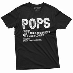 pops regular grandpa men's humor t-shirt papa grandfather birthday gift father's day shirt for him