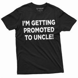 men's promoted to uncle tee shirt new uncle baby shower announcement gender reveal tee gift for him