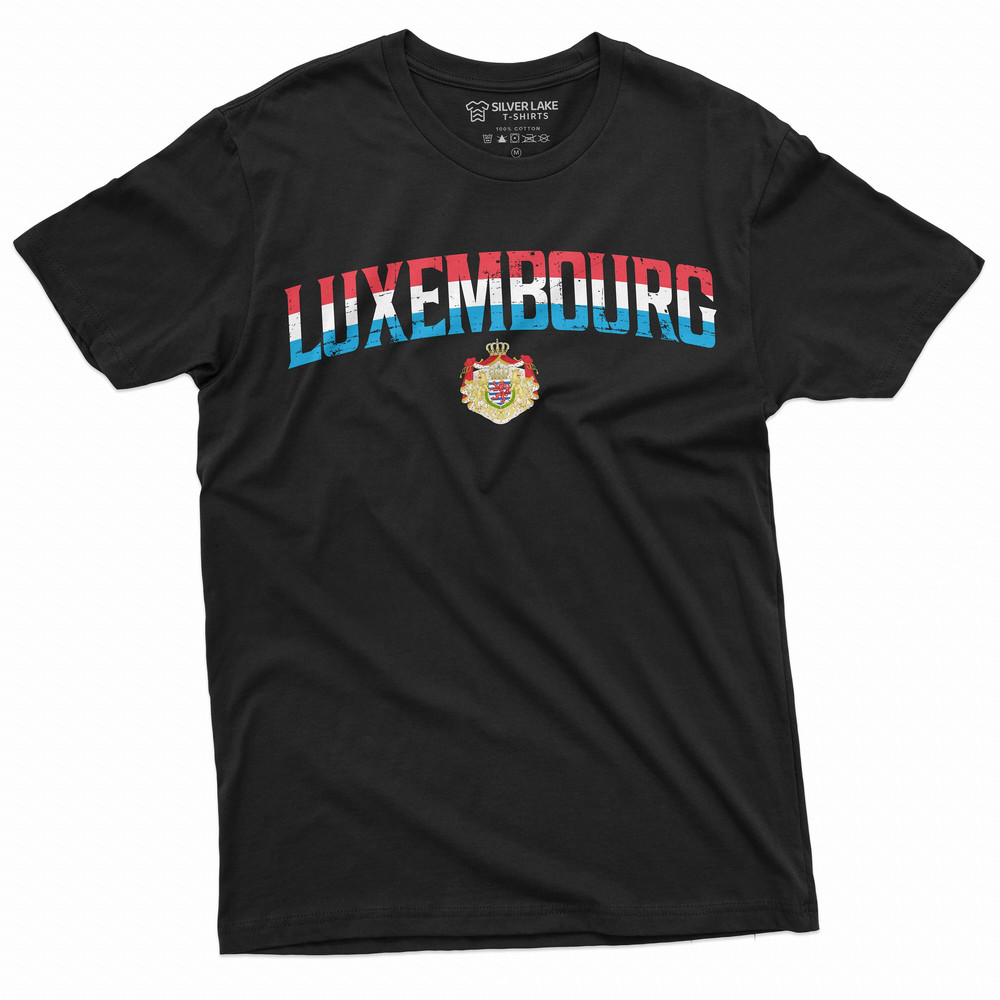 Luxembourg T-shirt Luxembourg Flag Coat of Arms National Symbolic Nation Country Independence day Tee Shirt.jpg