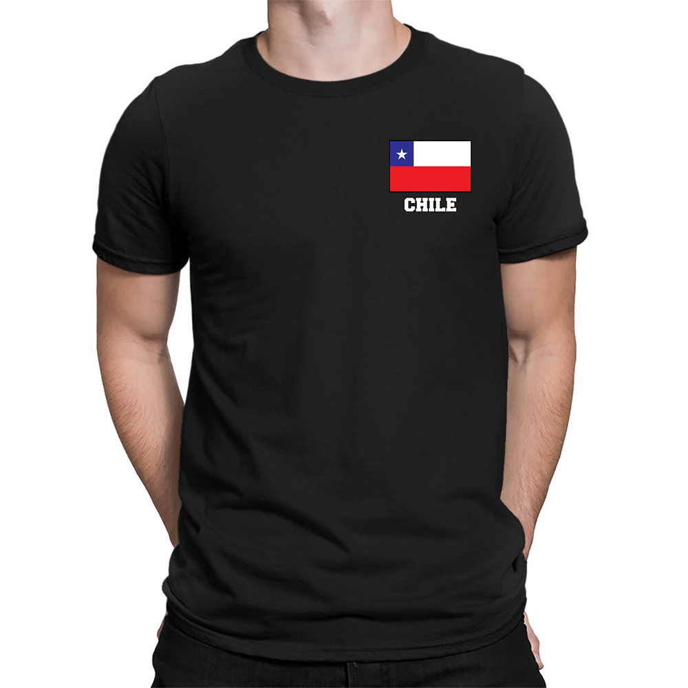 Chile Chilean Republica Country Pride Santiago Spanish South America Crest Flag Coat Of Arms Men's T-shirt CHI-02.jpg