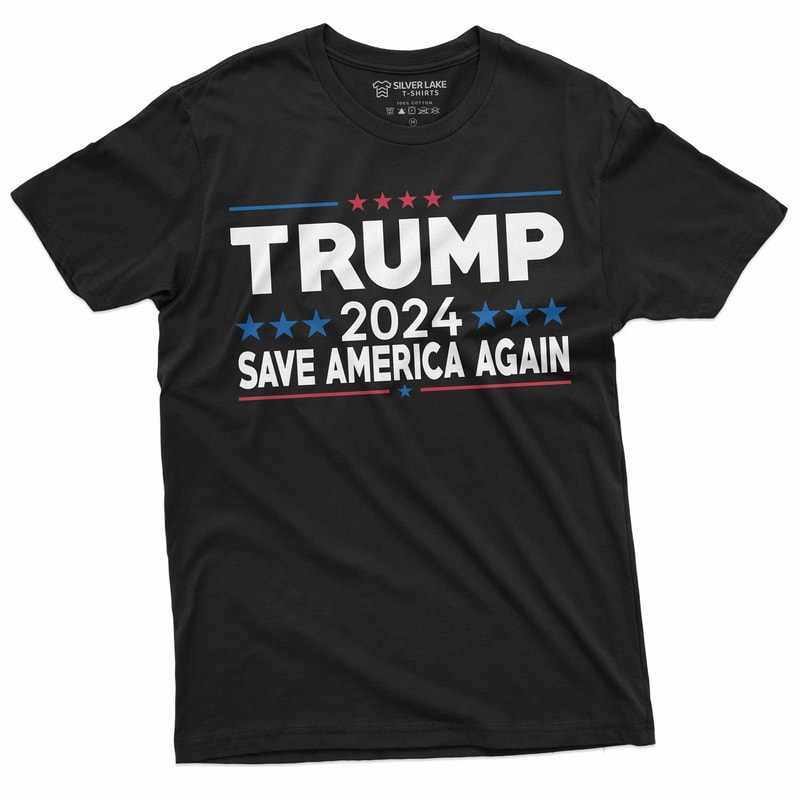 Men's Trump Save America Again T-shirt DJT 2024 Let's Go Brandon Pro Trump Tee Shirt Republican Party Political Tee.jpg