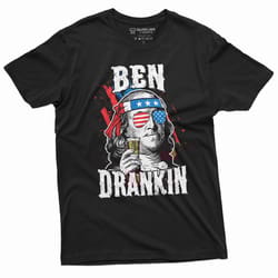 men's funny drinking ben drankin tee shirt benjamin franklin usa 4th of july drinking party t-shirt patriotic us tee shi