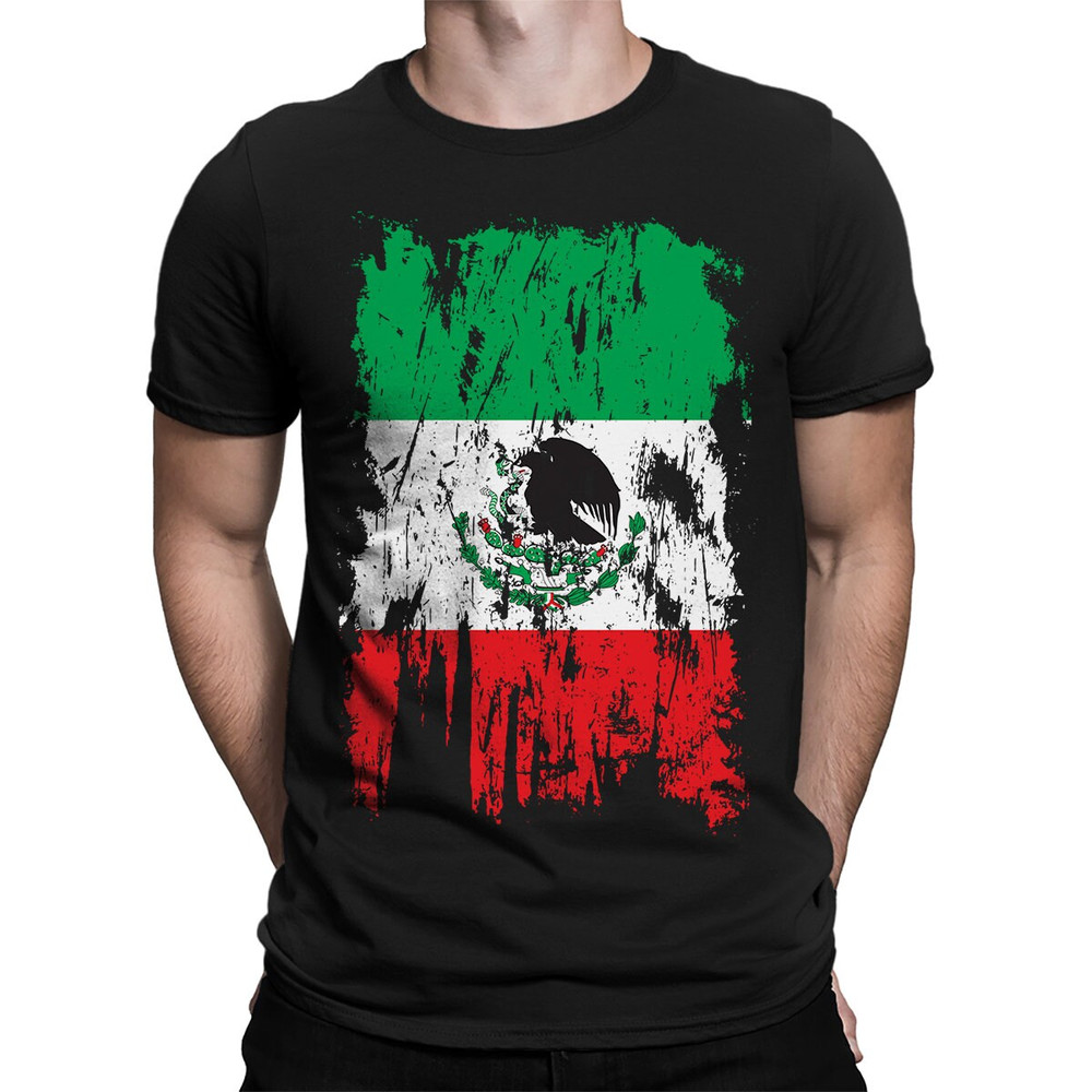 Distressed Mexico Flag North American Mexico City Estados Unidos Mexicanos Mexican Pride Patriotism Origin Men's T-shirt OSF-0107.jpg