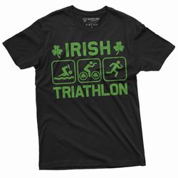 men's funny saint patrick's day irish triathlon t-shirt party pub humorous st patricks day gift tee shirt ireland holida