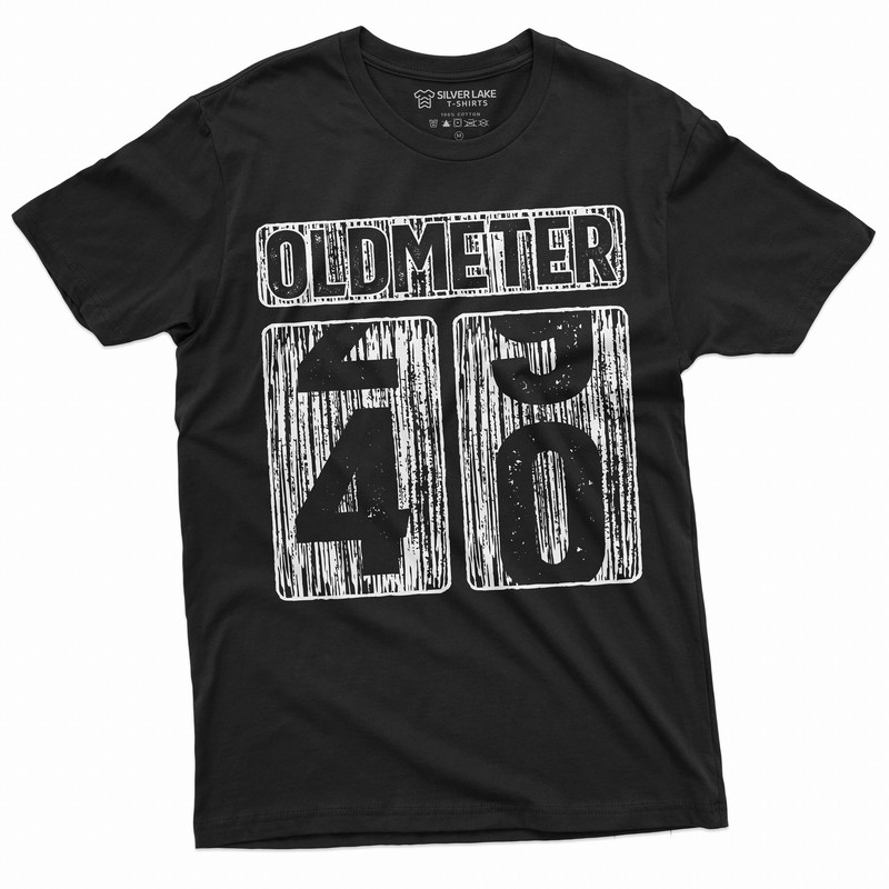 Men's 40th Birthday celebration T-shirt Funny Tee Oldmeter Odometer age humorous gift Tee shirt Dad Husband Bday Gift tee car lover shirt.jpg