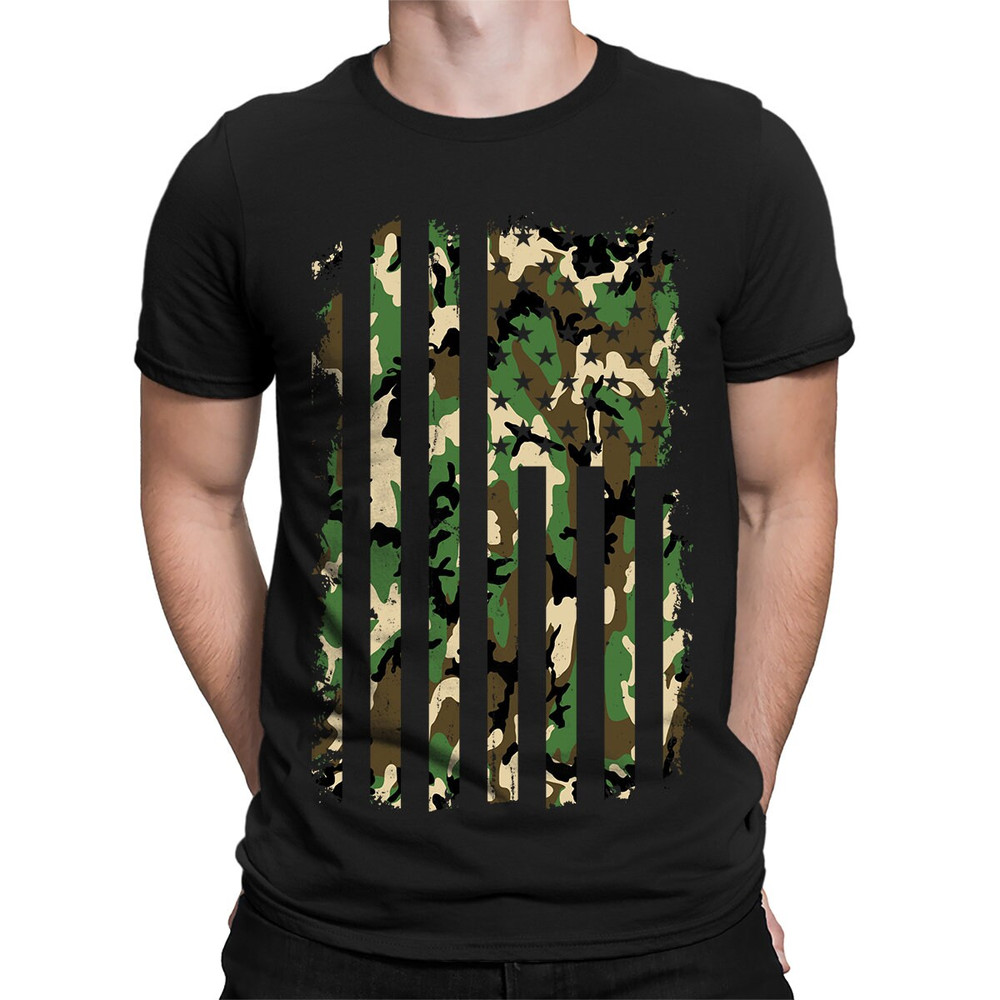 Camo USA Flag Camouflage Patriotic Patriotism Land Of The Free United States Of America Camo Hunting Cool Gift Idea Men's T-shirt OSF-0019.jpg