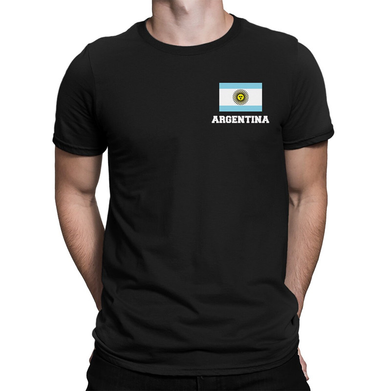 Argentina Series 2 Country Pride Chest Flag Republica Argentina Buenos Aires Cordoba Rosario Explore Discover Argentine Men's T-shirt ARG-02.jpg