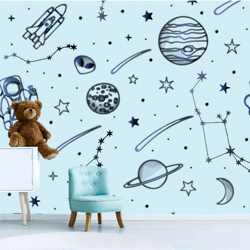 Children's room space design adhesive fabric materials