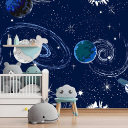Planets Stars Wallpaper Kids wallpaper available
