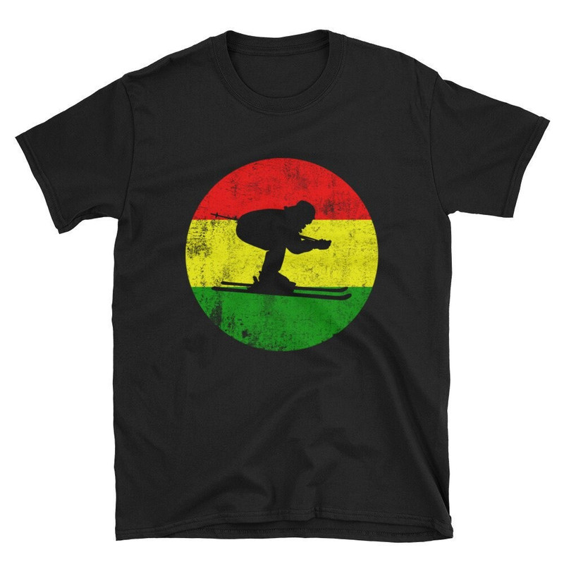 Rasta Skier Ski Shirt Skier Shirt Skiing Shirt Ski Tee Skier Tee Skiing Tee Reggae Music Rastafarian Skier Gift.jpg