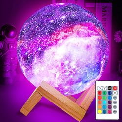 lamp night light table led galaxy / moon with remote control in the bedroom in the nursery