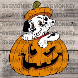 Halloween SVG, Dalmatian PNG, Trick or Treat, Halloween Dalmatian Svg, Pumpkin Svg,