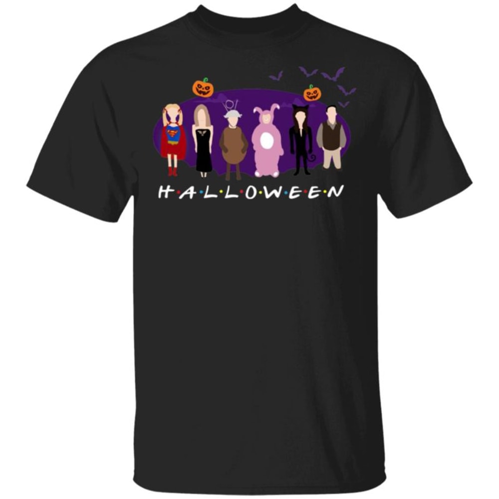 Childish Drawing Halloween Holiday FRIENDS T-Shirt.jpg