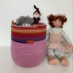 Purple basket with glitter 9.5'' x 8''