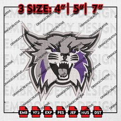 Weber State Wildcats Logo Embroidery file, NCAA Embroidery Design, Weber State Wildcats Machine Embroidery, NCAA Design