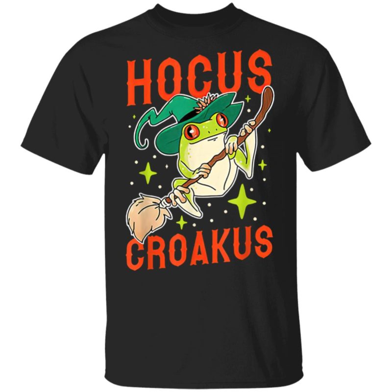 Hocus Croakus Frog Witch Halloween T-Shirt.jpg