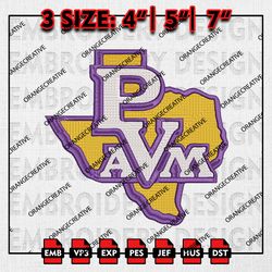Prairie View AM Panthers Logo Embroidery file, NCAA Embroidery Design, Prairie View AM Machine Embroidery, NCAA Design
